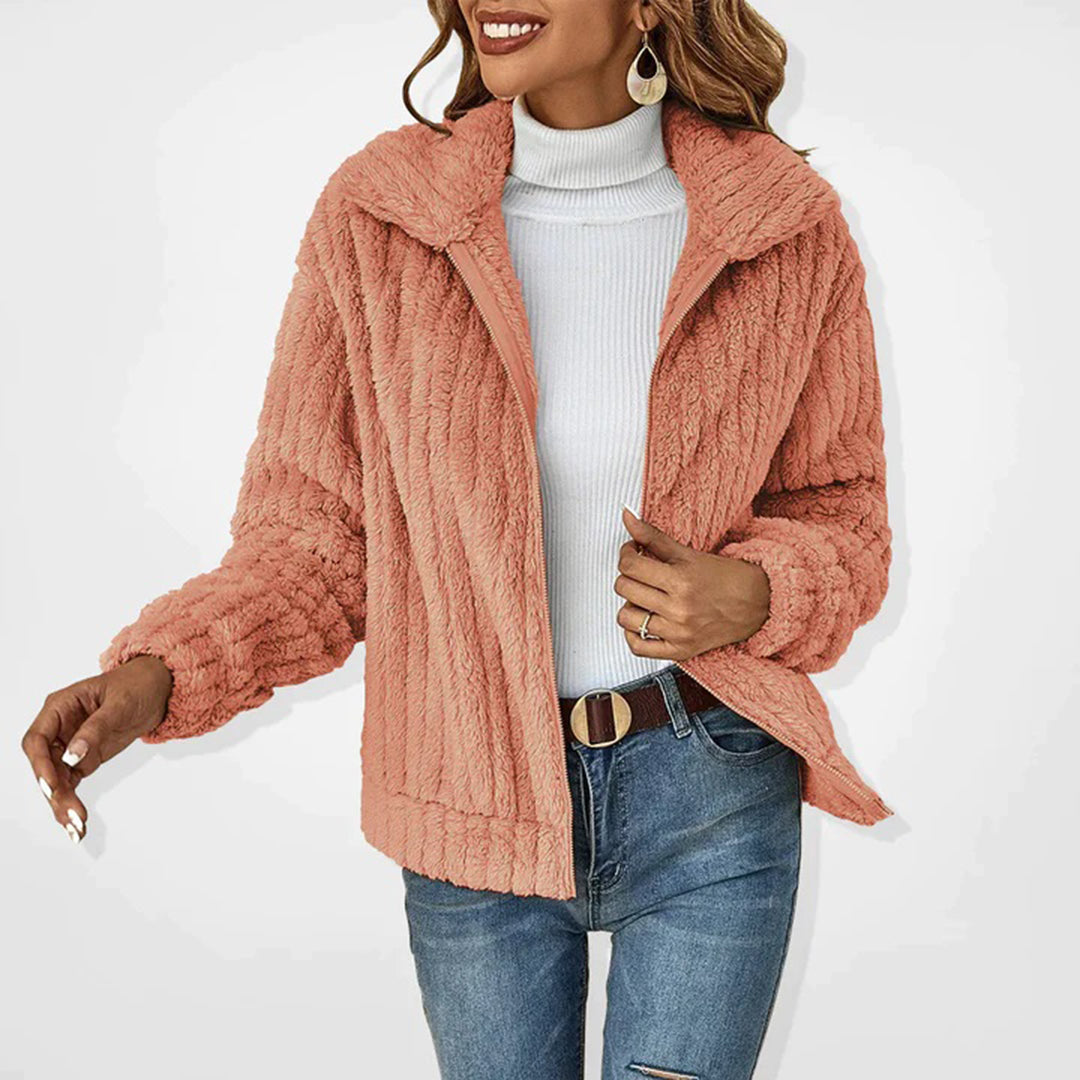 Charlotte | Luxe Lang Fleece Jakke til Vinterdage