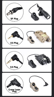 Taktisk lommelygte med dobbeltfunktionsfjernbetjeningsafbryder - Jagtlygte med AXON dobbeltfjernbetjeningsafbryder, M300 M600 passer til 20 mm skinner til airsoft-professionelle 1