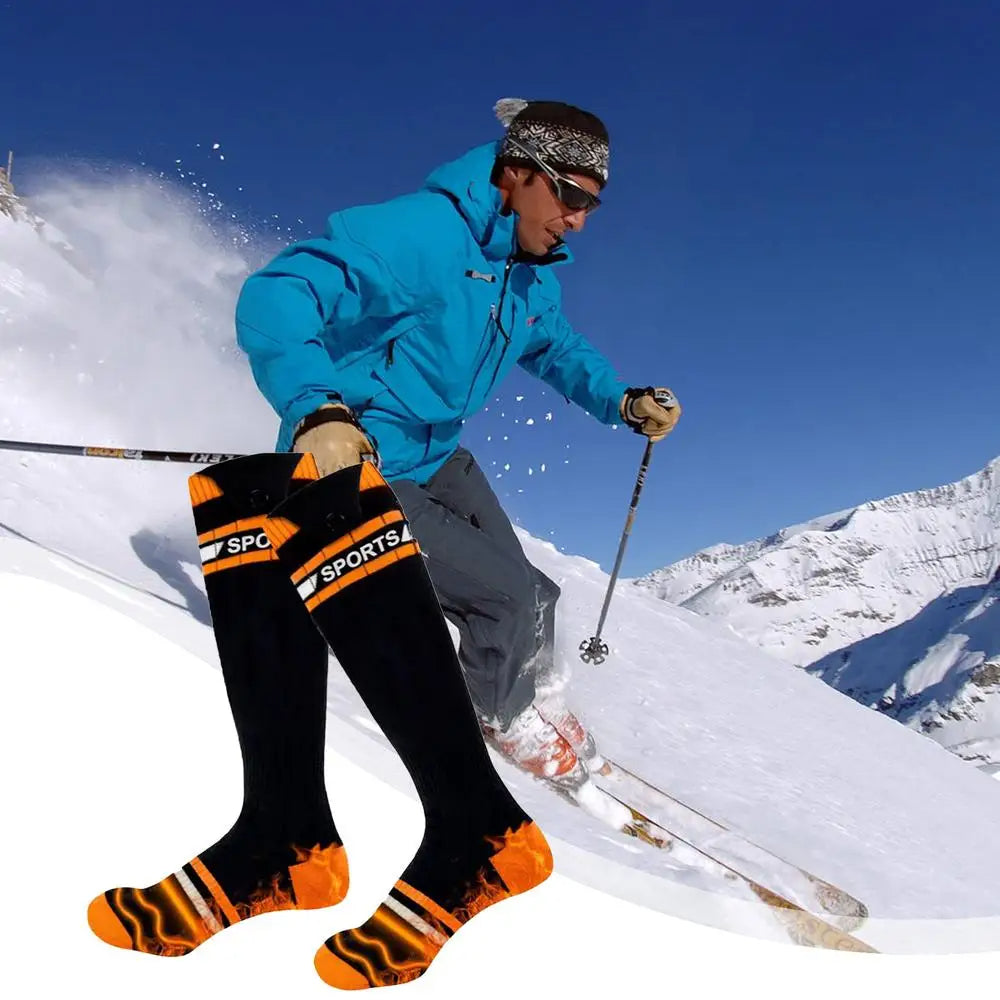 Termiske elektriske opvarmede sokker - genopladelige og batteridrevne termiske sokker med 3 indstillinger til udendørs komfort 3