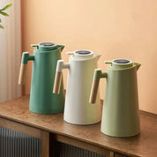 Termokande i isoleret glas – temperaturdisplay og træhåndtag 3