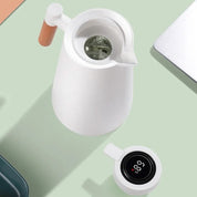 Termokande i isoleret glas – temperaturdisplay og træhåndtag 5