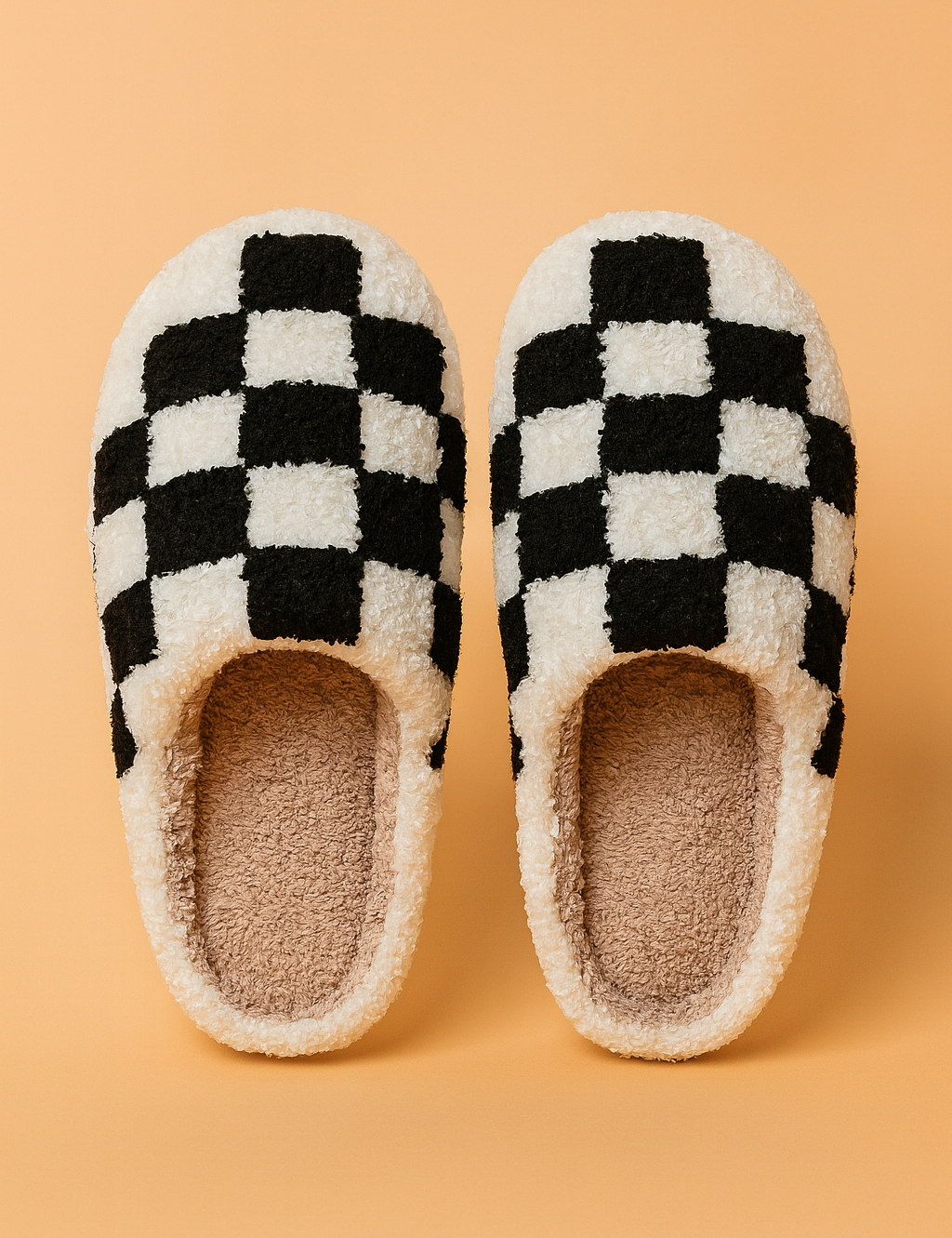 Tøfler med ternet mønster | Komfortable skridsikre hjemmesko 1