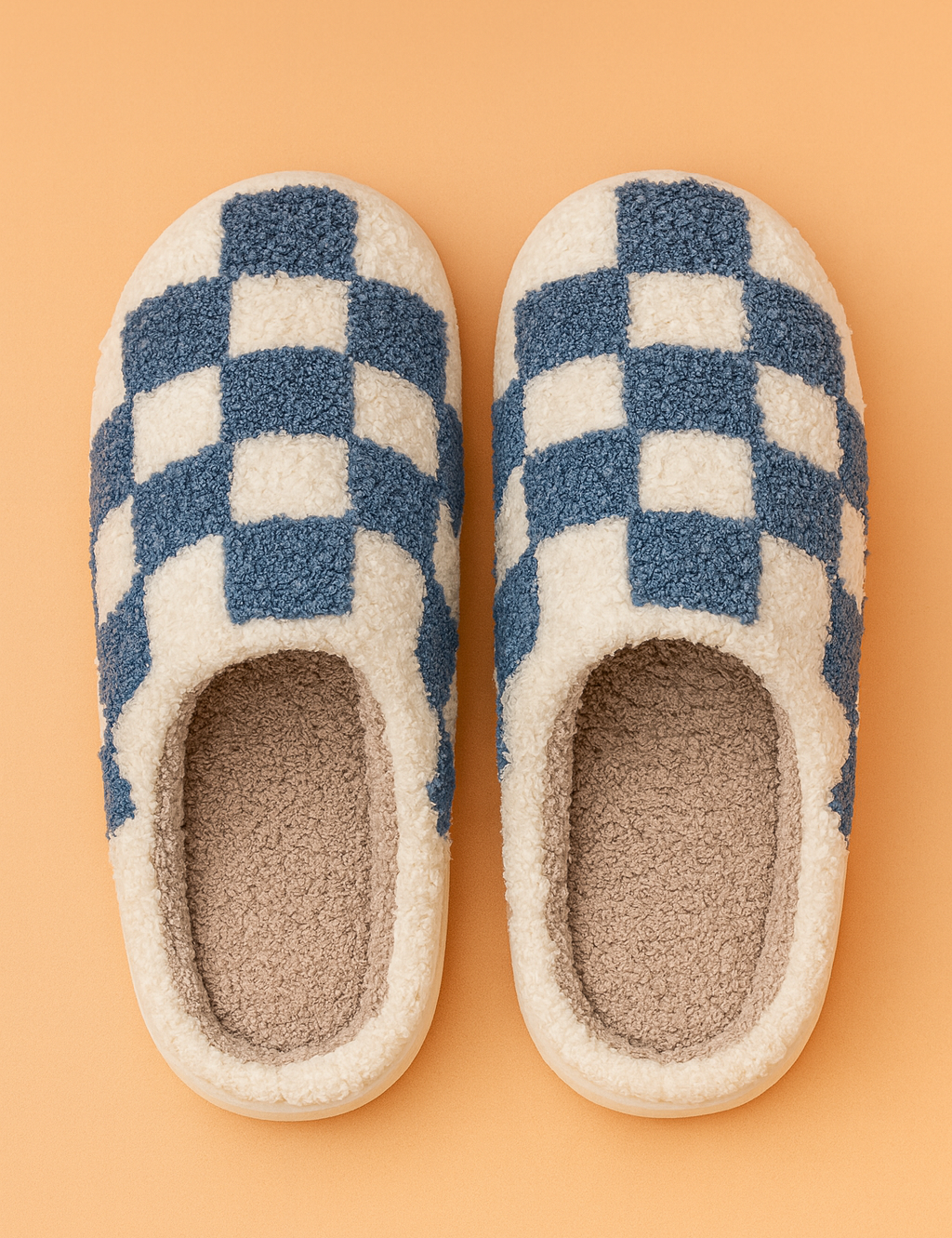 Tøfler med ternet mønster | Komfortable skridsikre hjemmesko 2