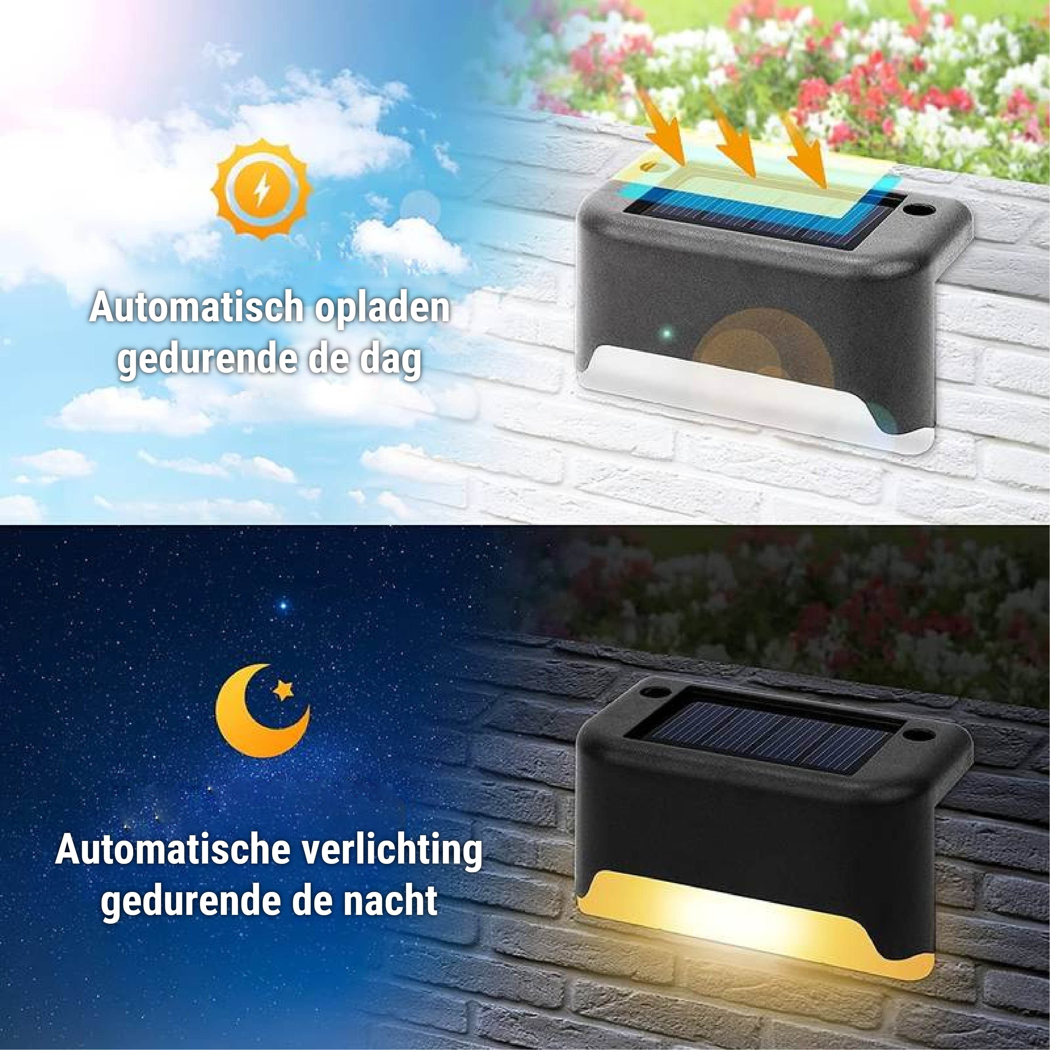 Trådløs solcelledrevet LED-udendørslampe 2