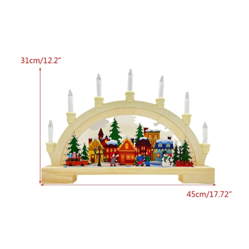 Træjule LED-brolampedekorationer 2