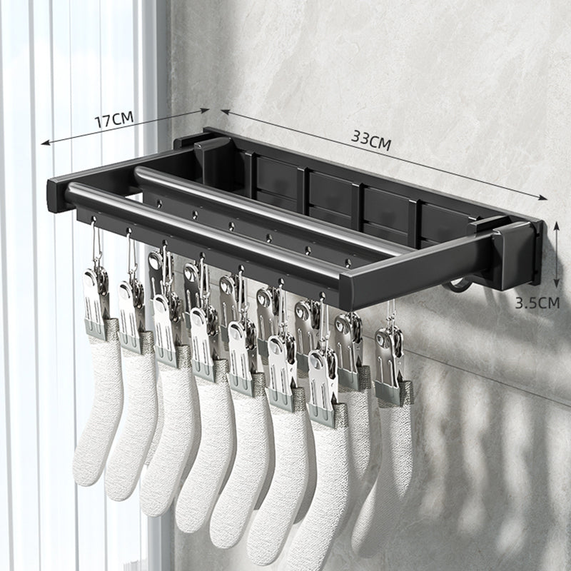 Tredobbelt tørrestativ – Stor vasketøjsorganisator med stænger, klemmer til bukser, håndklæder, handsker; Pladsbesparende design til indendørs eller udendørs tørring 0