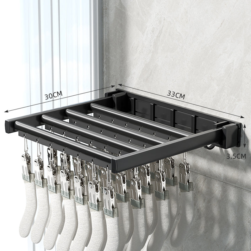 Tredobbelt tørrestativ – Stor vasketøjsorganisator med stænger, klemmer til bukser, håndklæder, handsker; Pladsbesparende design til indendørs eller udendørs tørring 3