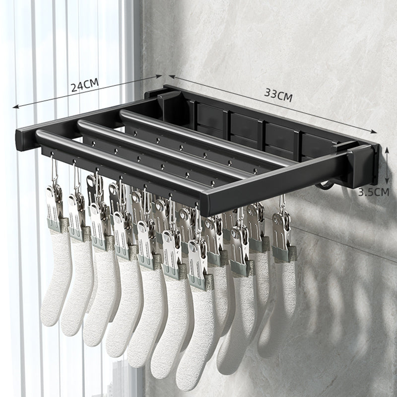 Tredobbelt tørrestativ – Stor vasketøjsorganisator med stænger, klemmer til bukser, håndklæder, handsker; Pladsbesparende design til indendørs eller udendørs tørring 7