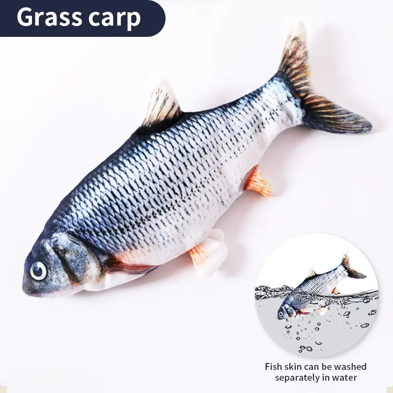 USB-opladning Interaktiv kattelegetøj Fisk 0