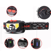 USB genopladelig LED-pandelampe – lys sensoraktiveret pandelampe til fiskeri, vandreture, nødsøgning eller campingeventyr 5