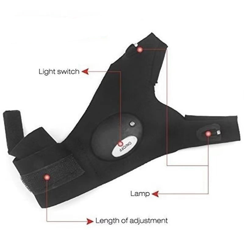 Udendørs LED-lommelygtehandske, campingfiskeritilbehør, gaver til mænd, far, mand, ham 3