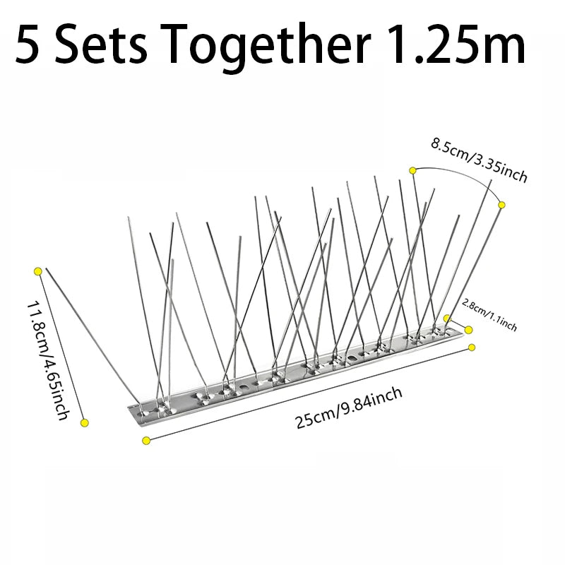 Udendørs fugleafskrækker i rustfrit stål 0
