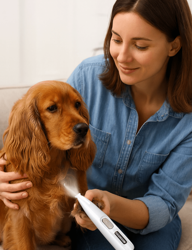 Ultra støjsvag trimmer til pleje af følsomme kæledyr 1