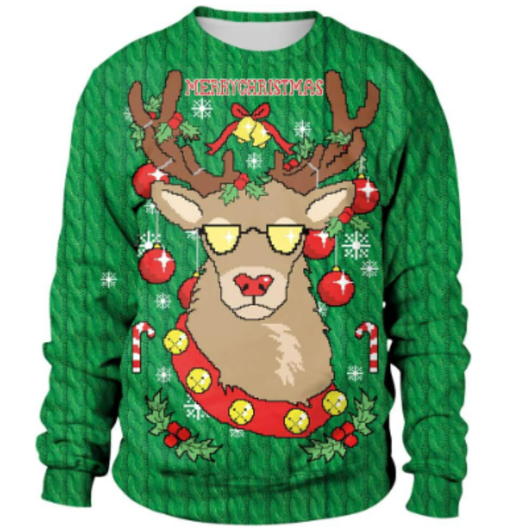 Unisex Oversized Juletrøje Hyggelig Strik Varm Stoff 3