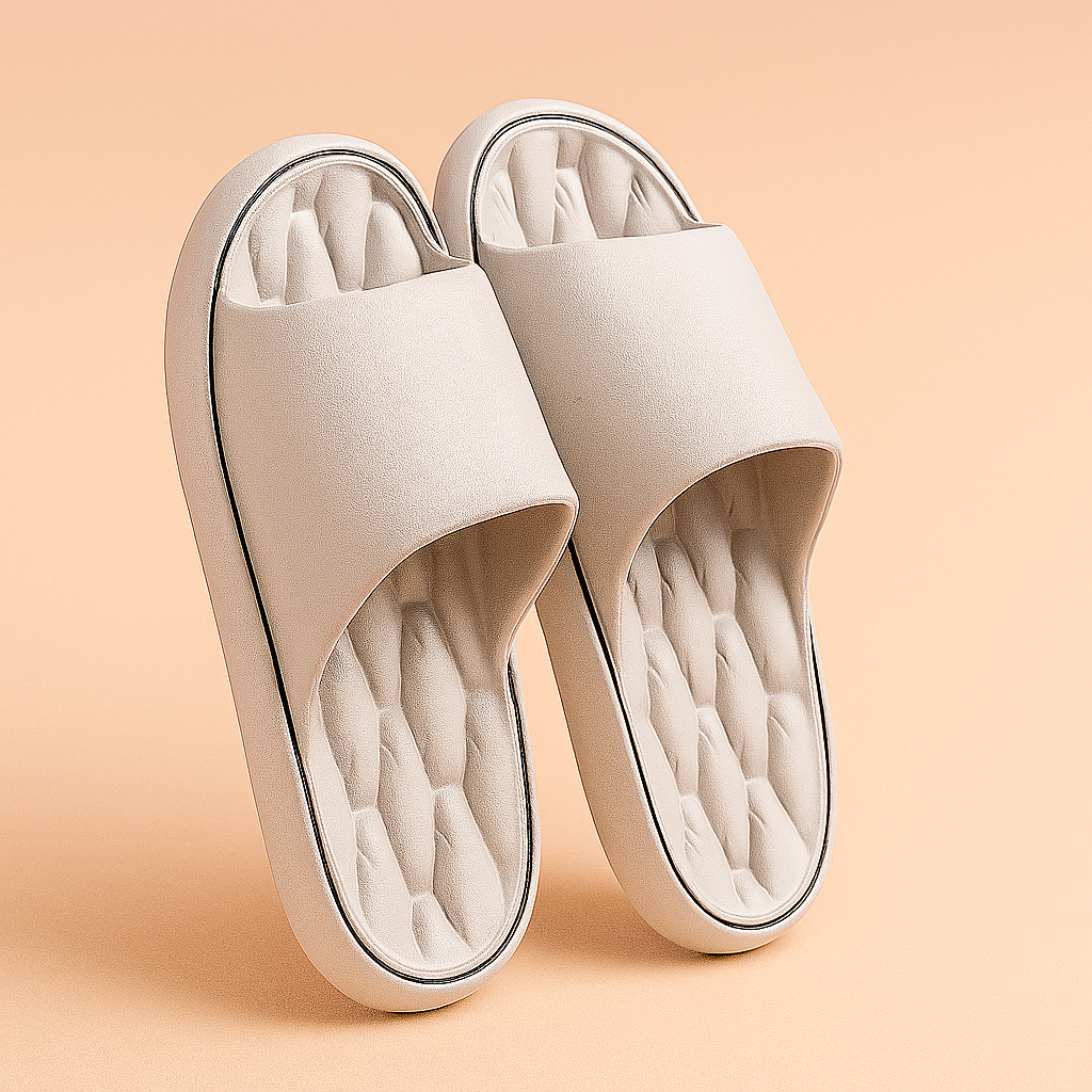 Unisex klipklappere med åben tå | Bløde, polstrede hjemmesko 1