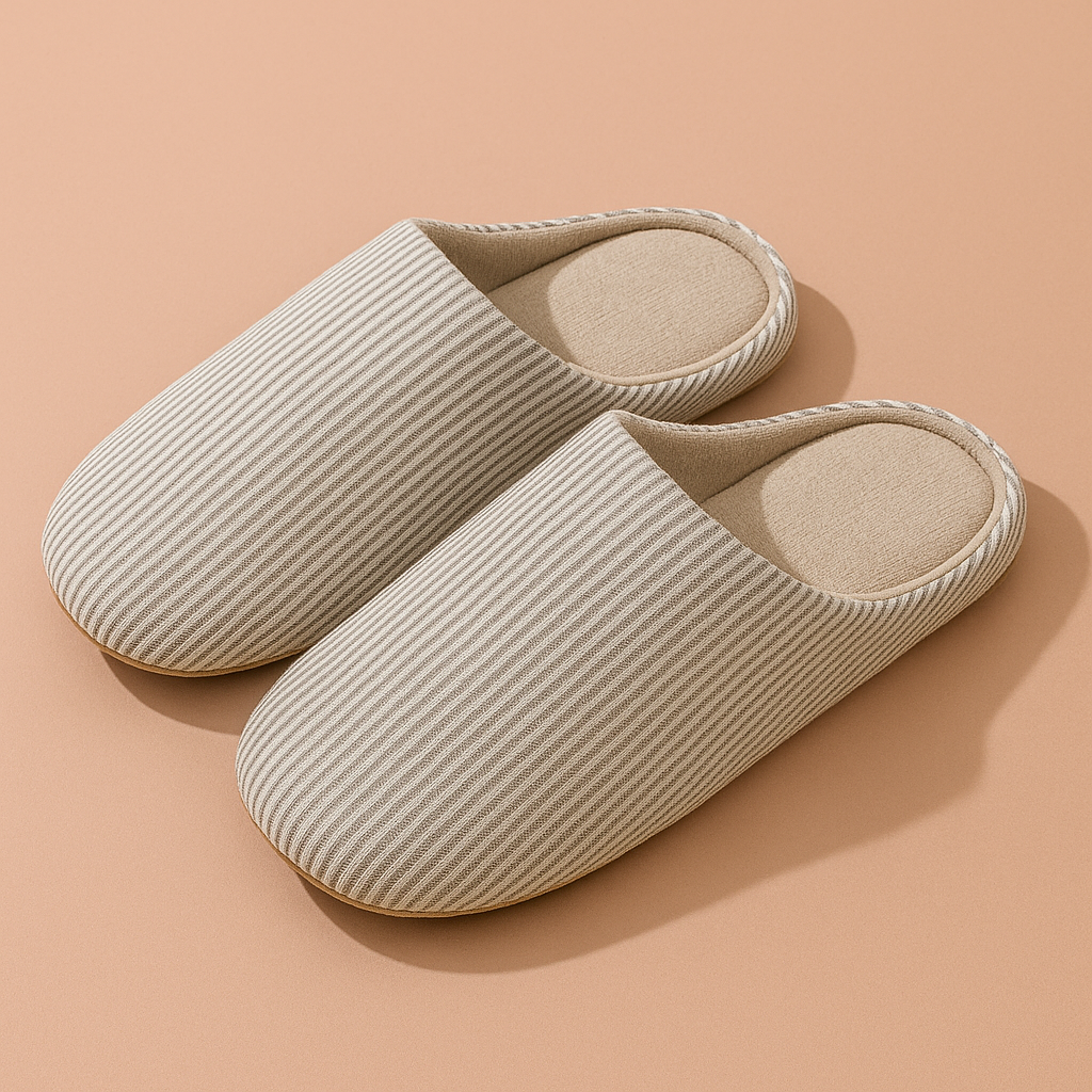 Unisex stribede hjemmesko | Komfortable hjemmesko 0