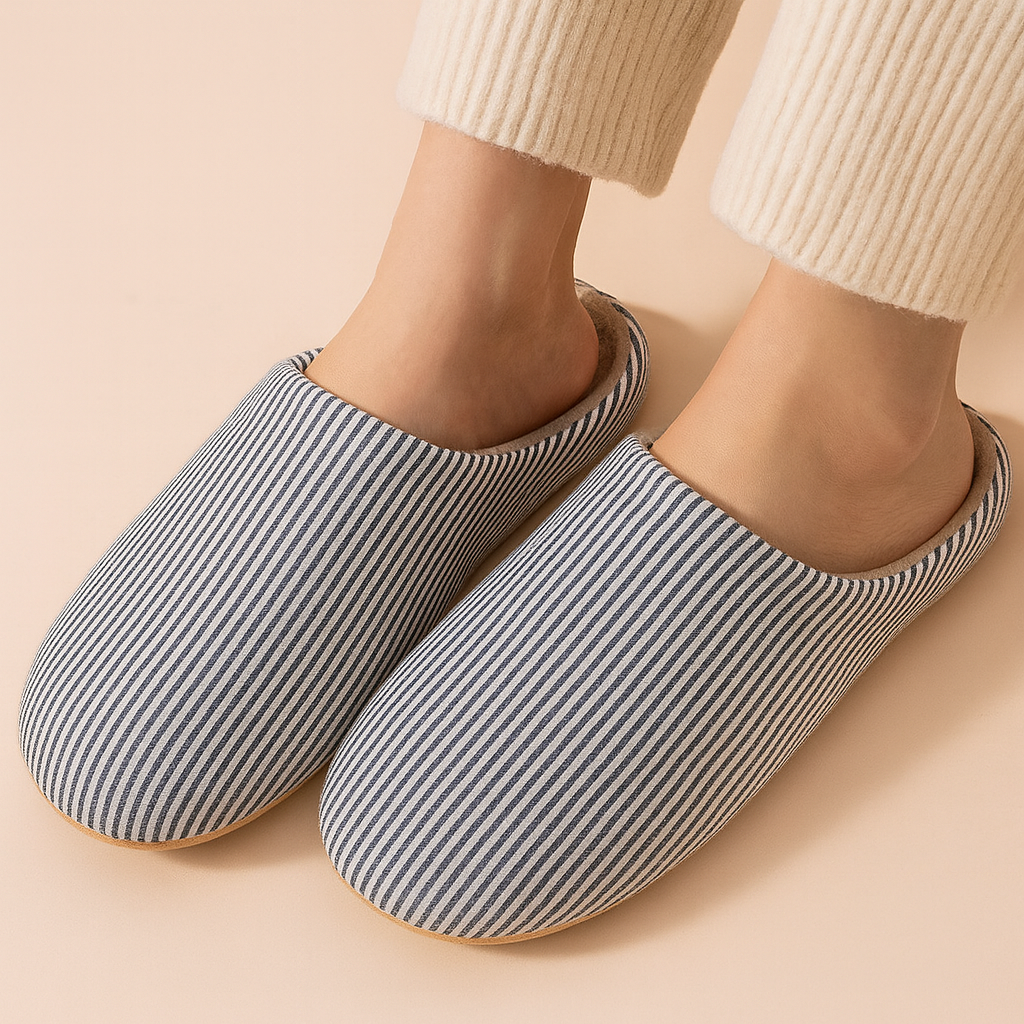 Unisex stribede hjemmesko | Komfortable hjemmesko 4