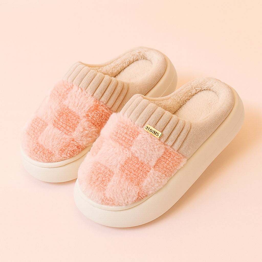 Unisex ternede hjemmesko | Varme, komfortable og skridsikre hjemmesko til vinteren 0