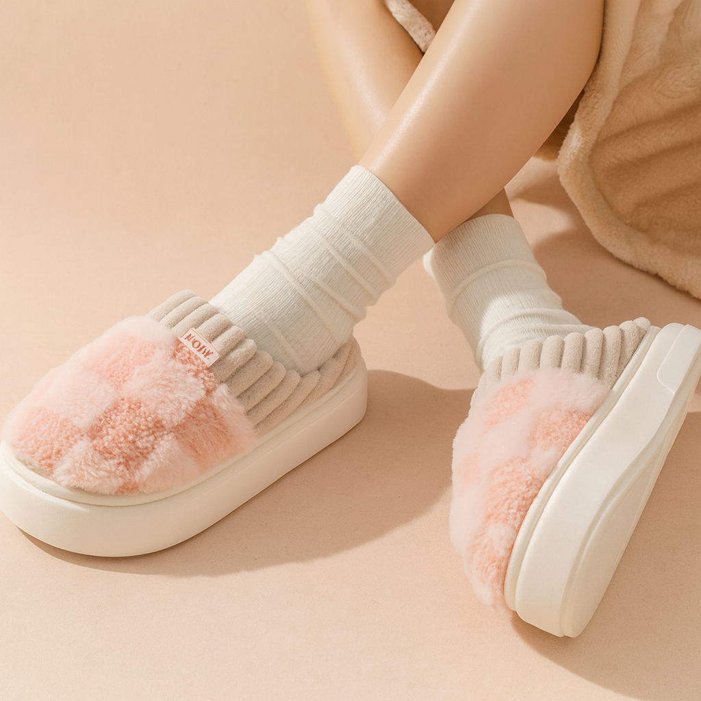 Unisex ternede hjemmesko | Varme, komfortable og skridsikre hjemmesko til vinteren 5