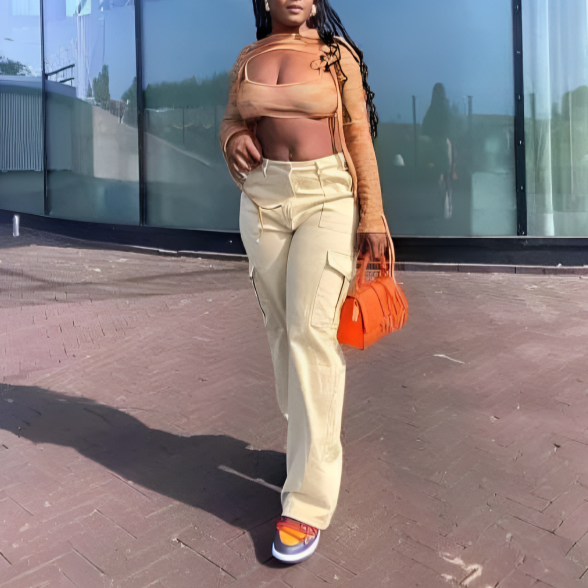 Mika | Trendy Justerbar Cargo Bukser til et Stilfuldt Look