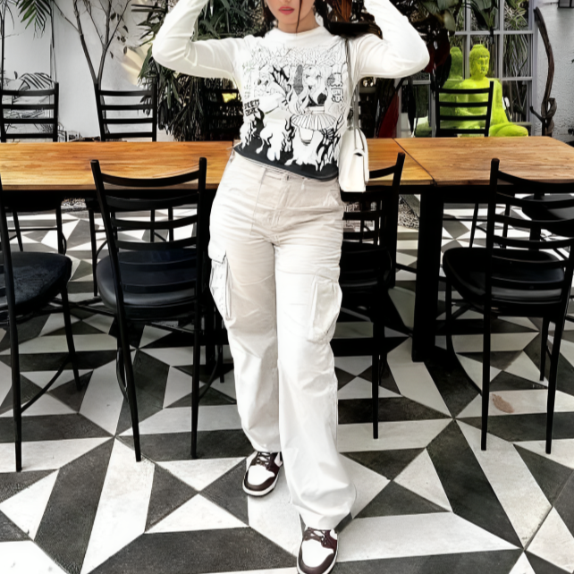 Mika | Trendy Justerbar Cargo Bukser til et Stilfuldt Look