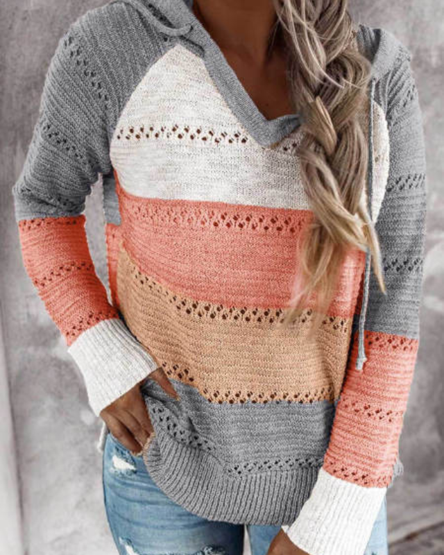 Myla | Casual Efterårs Hoodie med Stilfulde Striber til Damer