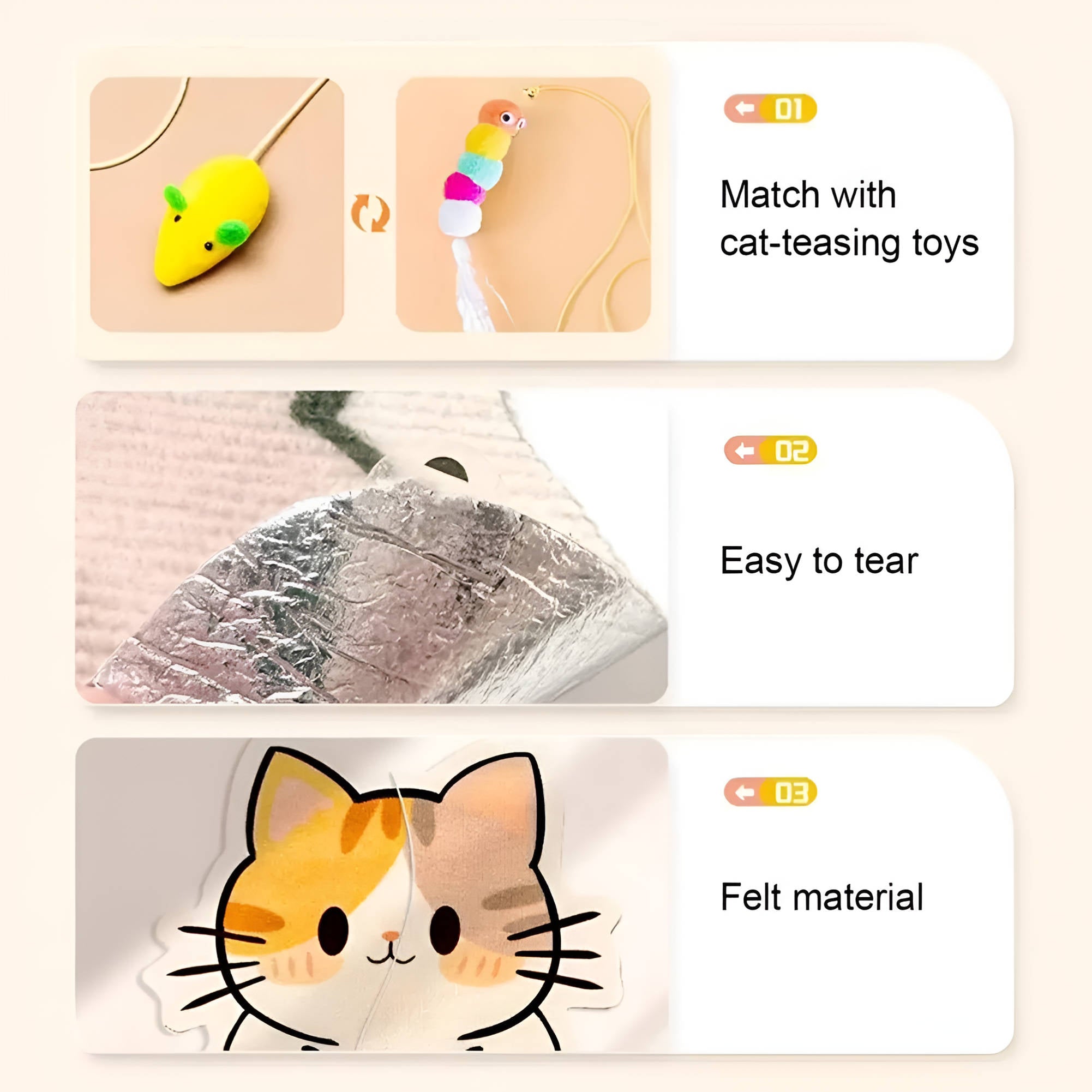 Vægmonteret kradsetræ til katte 5