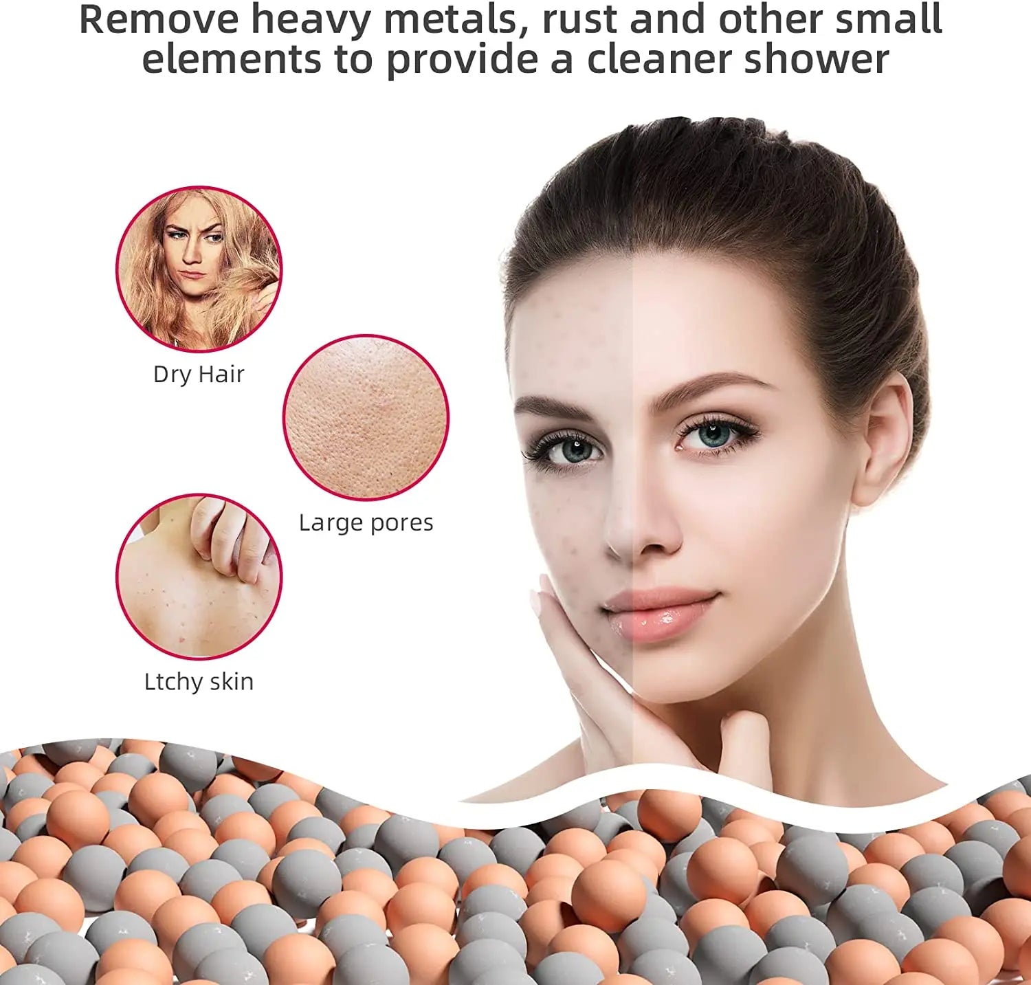 Vandbesparende højtryksbruserhoved med filter – AquaGlow 4