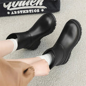 Vandtætte støvler til kvinder med mellemlang læg og skridsikker, tyk ydersål 6