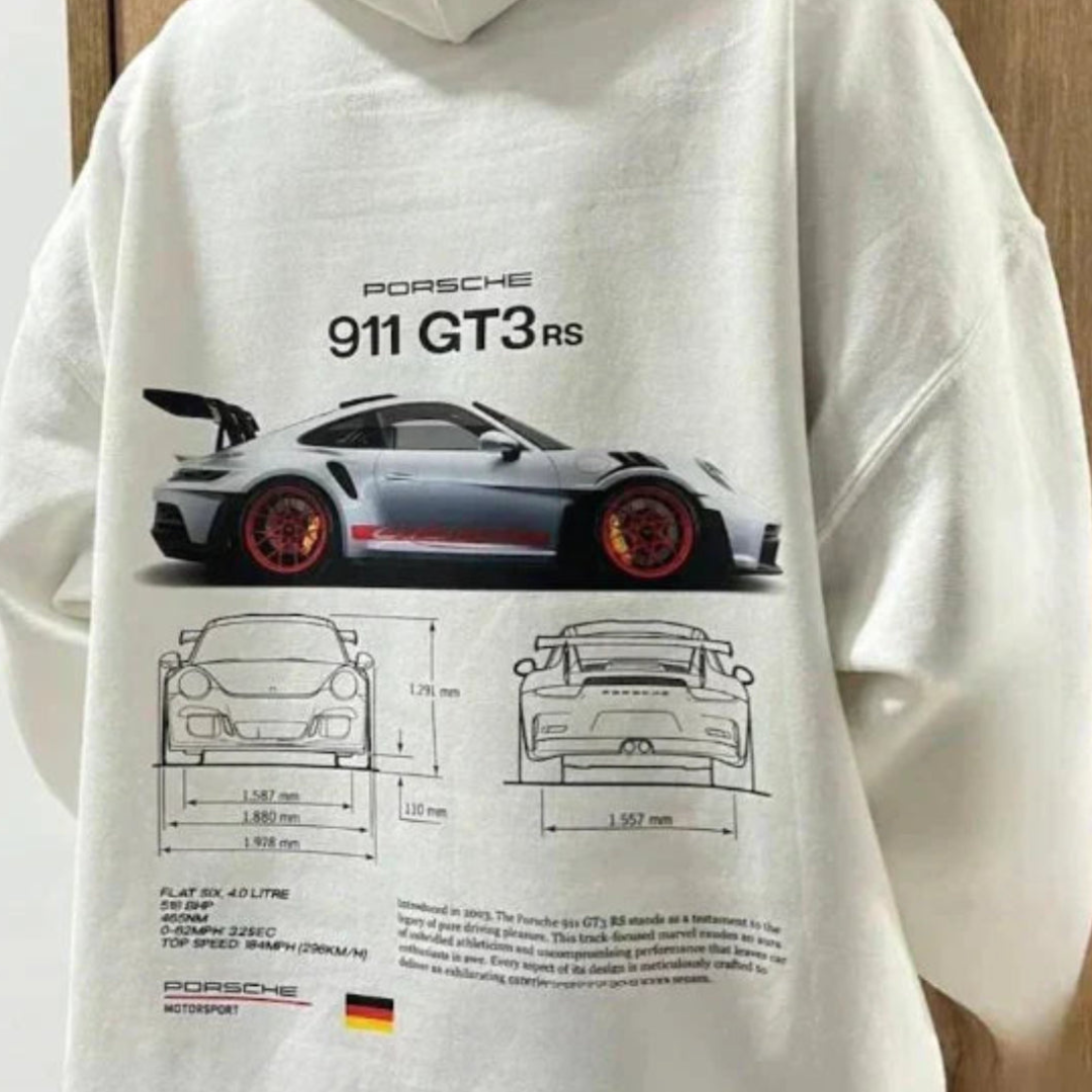 Varm, trykt hættetrøje til mænd | Plus size 1