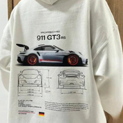 Varm, trykt hættetrøje til mænd | Plus size 1