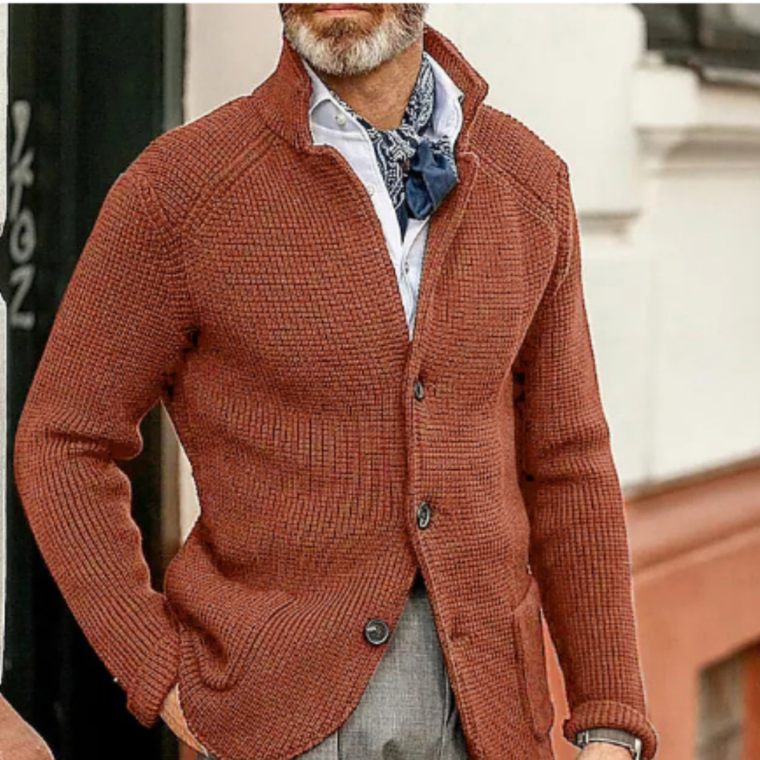 Varm herrecardigan | Knapper 12