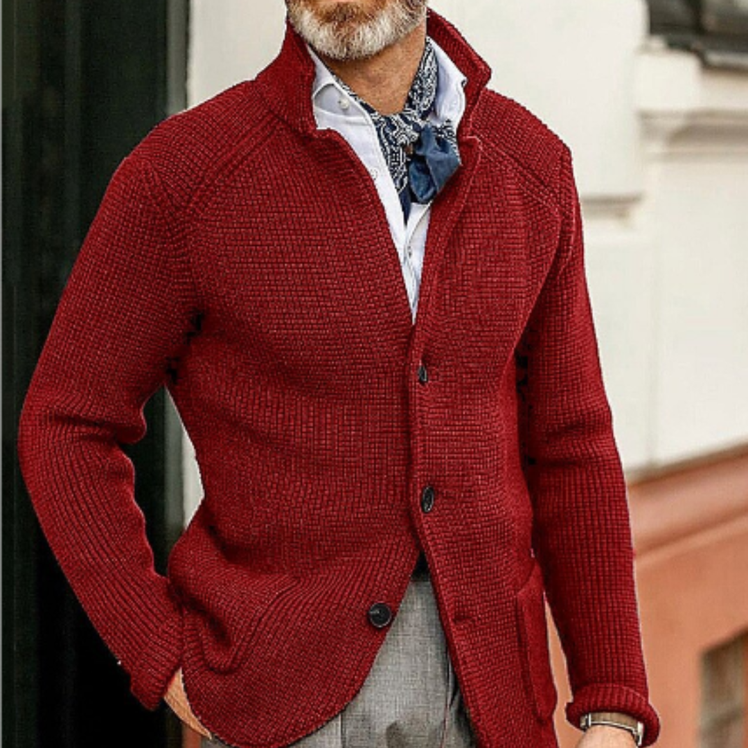 Varm herrecardigan | Knapper 13