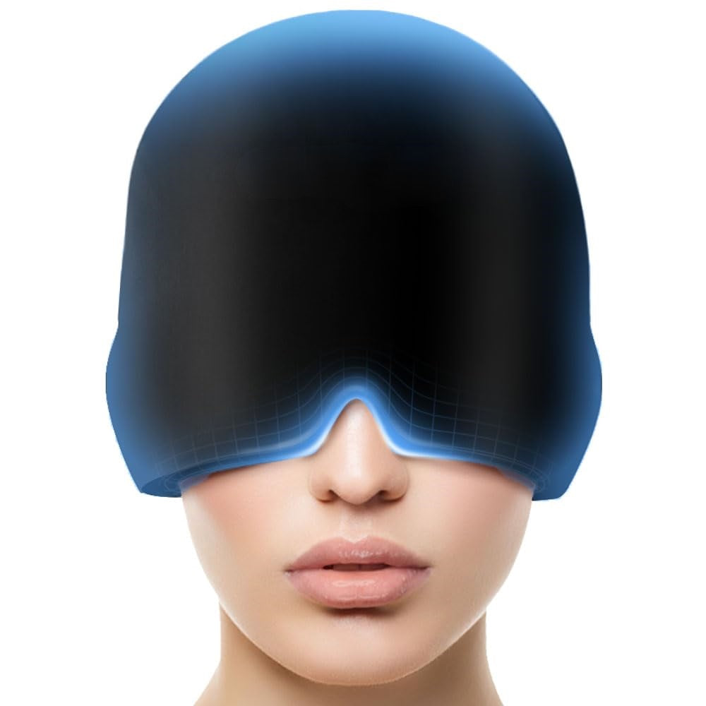 Varm og kold gelkompresshætte – øjeblikkelig lindring af migræne og øjenbelastning 1