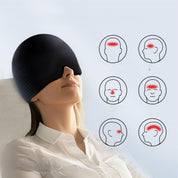 Varm og kold gelkompresshætte – øjeblikkelig lindring af migræne og øjenbelastning 2