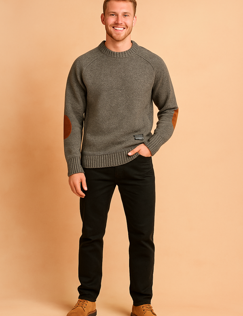 Varm rund hals sweater til mænd | Vinter 0