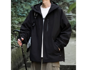 Vindtæt regnjakke med hætte til dame | Lange ærmer 1