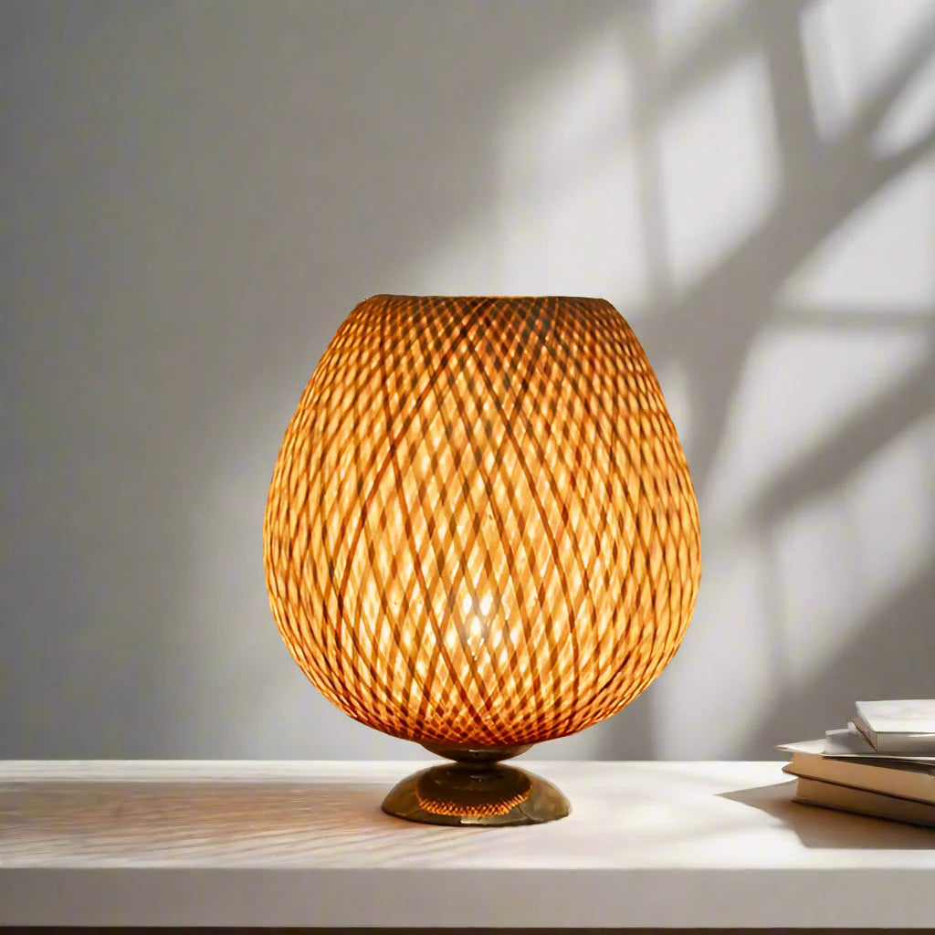 GlowCrest | Kunstnerisk Bordlampe til Hyggelige Rum