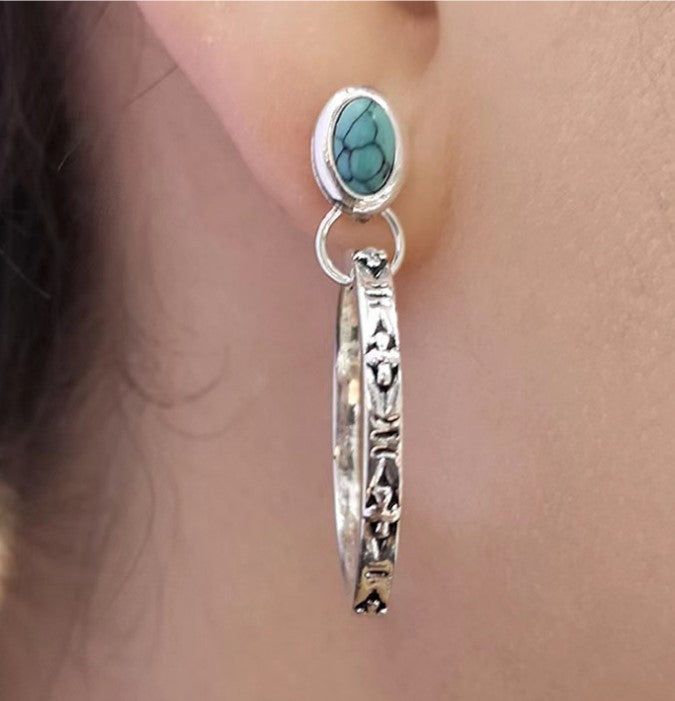 Vintage Boho Onyx Øreringe – Elegante Smykker 2