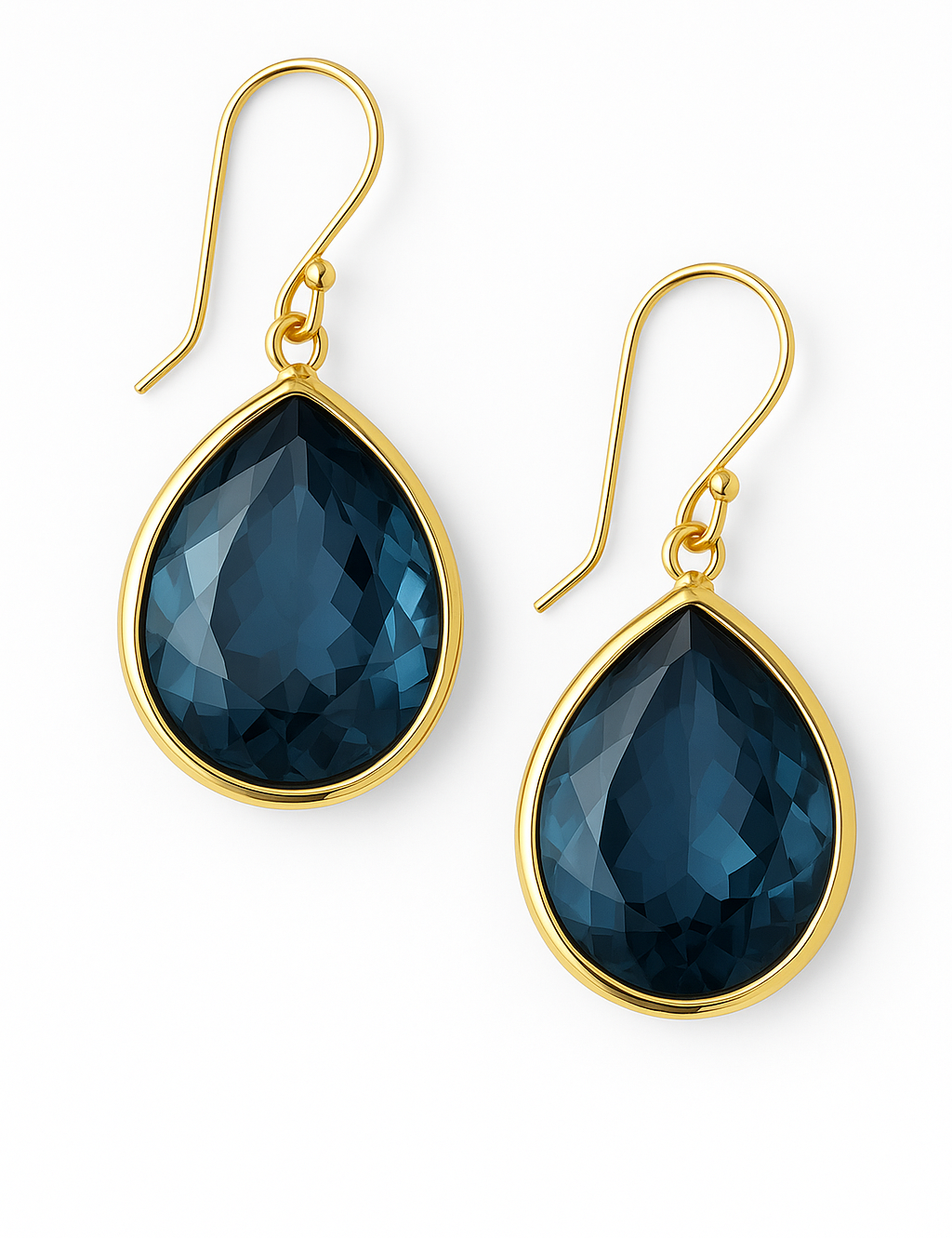 Vintage øreringe med blå krystaller – Elegant Smykker 0