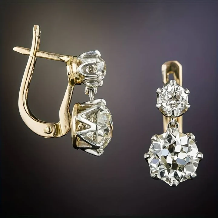 Vintage øreringe med cubic zircons – Elegante smykker til enhver lejlighed 0