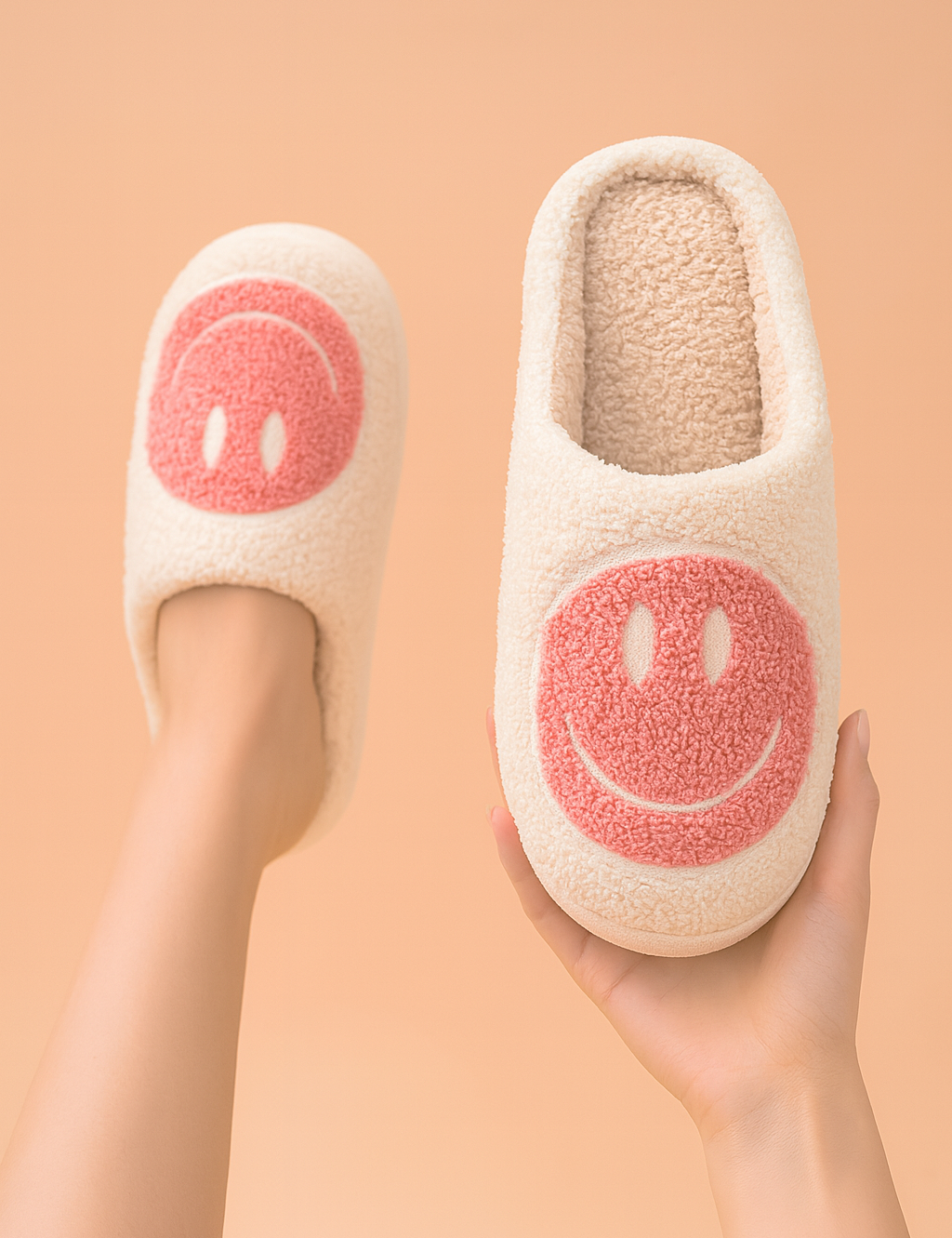 Vinterhjemmesko | Komfortable skridsikre hjemmesko med et smil 0