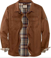 Vokset bomberjakke til herre med flannelfor og brystlommer 0