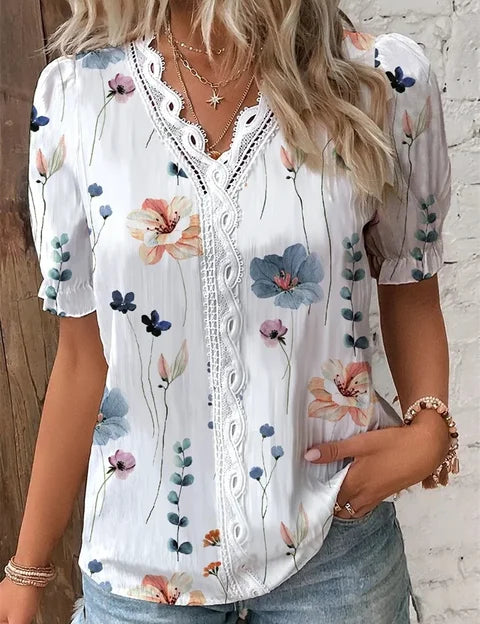 Boho | Bluse med Blomsterprint