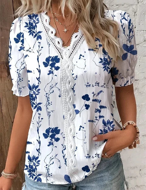 Boho | Bluse med Blomsterprint