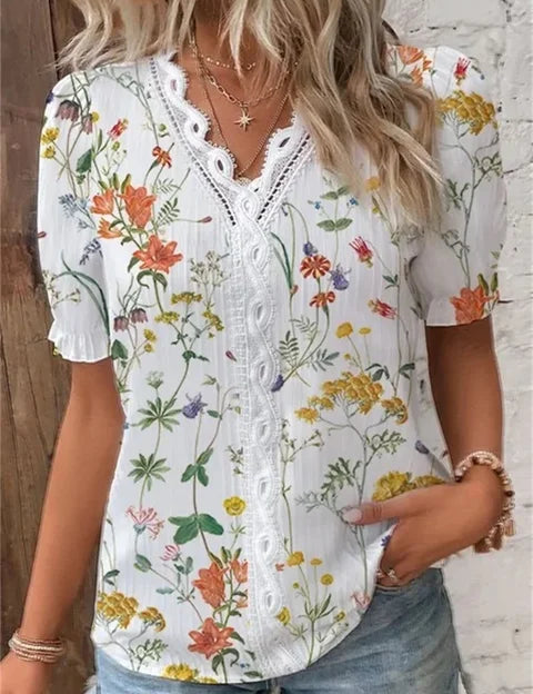 Boho | Bluse med Blomsterprint