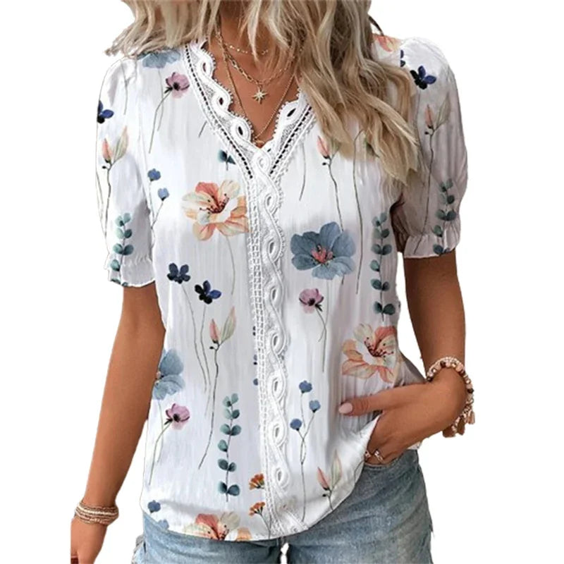 Boho | Bluse med Blomsterprint