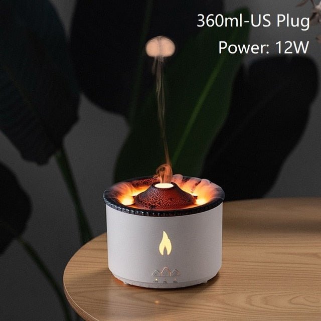 Vulkan Aroma Diffuser - Luftfugter med flamme og vulkan til soveværelse, stue, kontor, spa og yoga 0