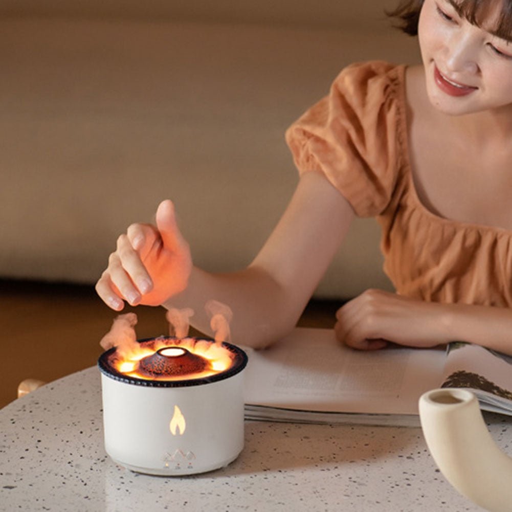 Vulkan Aroma Diffuser - Luftfugter med flamme og vulkan til soveværelse, stue, kontor, spa og yoga 1