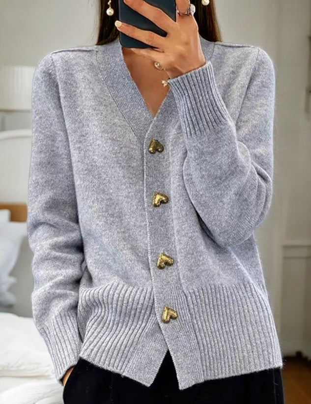Warm damesvest | met hartjesknoopjes 1